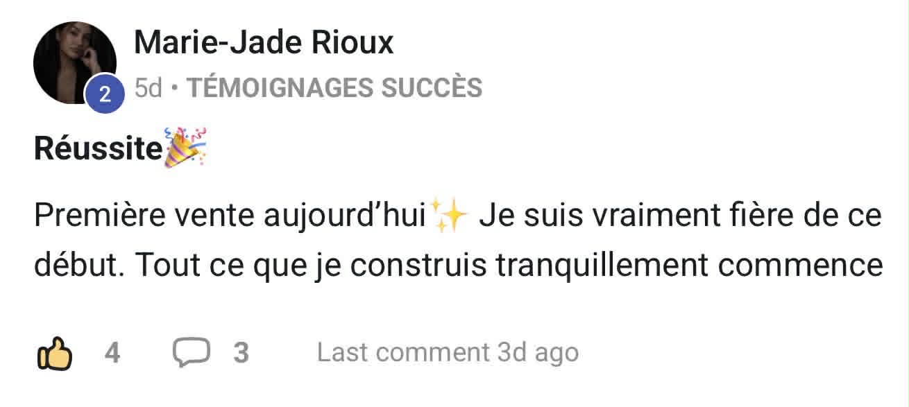 Marie-Jade Rioux — Première vente aujourd'hui